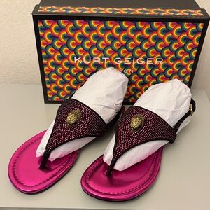 NIB Kurt Geiger slingback flat sandals 8.